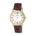 GRAND 40MM WHITE DIAL IPG BROWN LEATHER