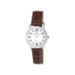 GRAND 34MM WHITE DIAL BROWN LEATHER STRA